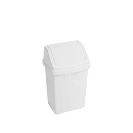 M1SS Casa 8L Swing Bin Assorted Colours High Grade Flip Top Waste bin (Ice White)