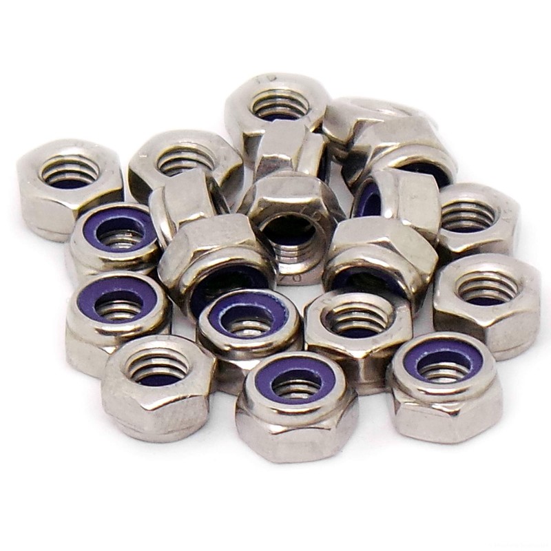 M6 (6mm) Nyloc Hex Nut (Type-T) - Stainless Steel (A2)