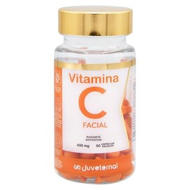 Cápsulas Faciales de Vitamina C 90 cápsulas Twist-Off Ilumina, Hidrata y Protege tu Piel