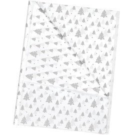 50pcs 50×35cm Silver Pine Tree Star Tissue Paper,Metallic Polka Dots Wrapping Paper Bulk for Christmas Wedding Birthday DIY Gift Decorations
