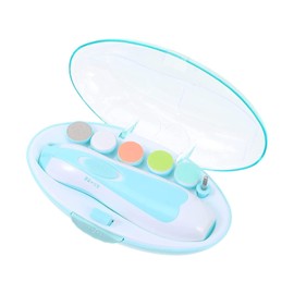 YAIYEFU 6 in 1 Electric Baby Nail File,Baby Nail Trimmer Baby Nail File Clipper with Led Light and Grinding Heads for New Born Infant Toddlers Adults (Blue)
