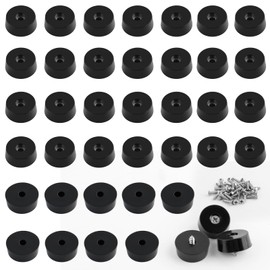 RAFIYU Pack of 40 Furniture Feet, Rubber Buffers, Rubber Feet, Screwable Rubber Base with Screws, Non-Slip Chair Leg Protectors, Furniture Glider Set, Effective Protection of Your Furniture, Chairs,