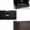 PACKGILO Wooden Storage Box Rustic Desktop Organizer with 2 Drawers