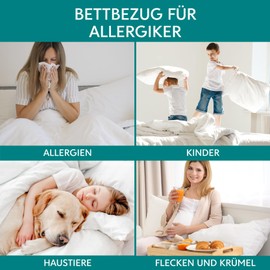 Dreamzie - Set of 2 Mite Covers Pillow Protectors 40 x 80 cm - Allergy Sufferers - Mite Cover Cushion 40 x 80 cm - Washable up to 95 °C