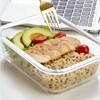 SCWBOEII 4Pack 24oz/0.7L/3cup Glass Food Storage Containers with Lids Leak-proof,