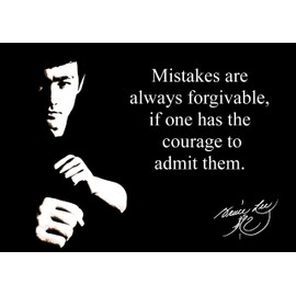 Bruce Lee (2) Signed Inspirational Motivational Quote Sign Poster Print Picture