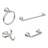 Moen Wellton Brushed Nickel 4-Piece Bathroom Accessory Collection, Includes Towel