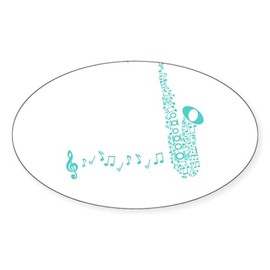 CafePress Saxophonist Sax Instructor Saxophone Sticker Sticker (Oval 50 pk)
