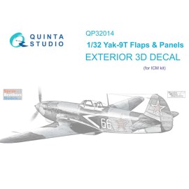Quinta Studio QTSQP32014 1:32 Quinta Studio Interior 3D Decal - Yak-9T Flaps & Panels (ICM