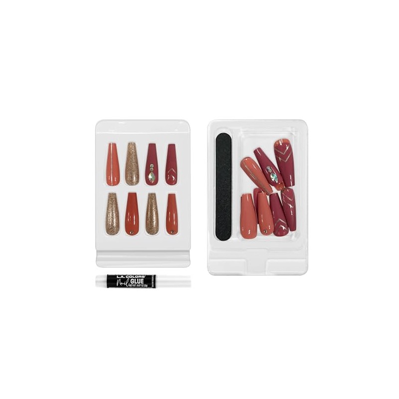L.A. COLORS Lavish Nail Luxe Finish Nail Tip Kit (carded),