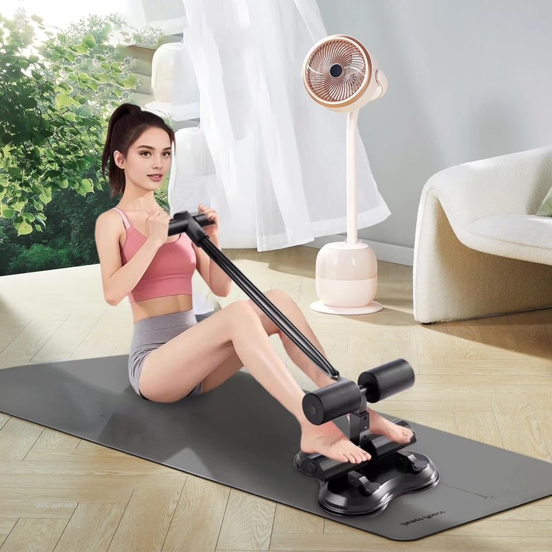 Sit Up Foot Holder with Elastic 2 Suction Cups and