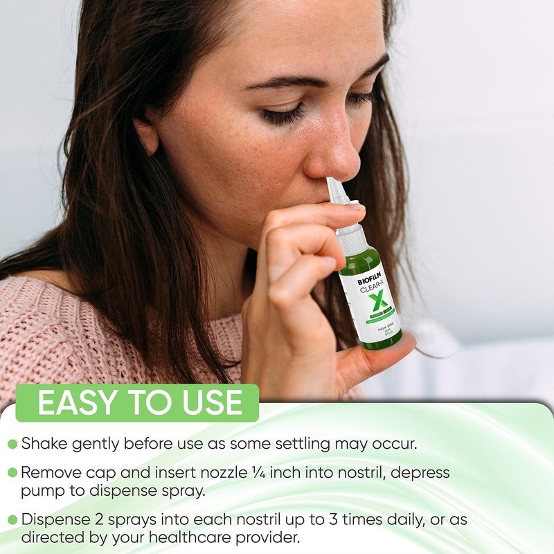 BioFilm Clear-X Nasal Spray with EDTA, Xylitol and Grapefruit Seed