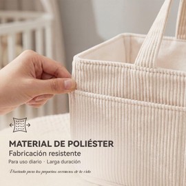 Organizador De Pañales Para Niños,Plegable,Con Múltiples Bolsillos Y Bolsas Organizadoras Flexibles Para Guardar Pañales,Toallitas Y Otros Artículos Esenciales. (Albaricoque - 01)
