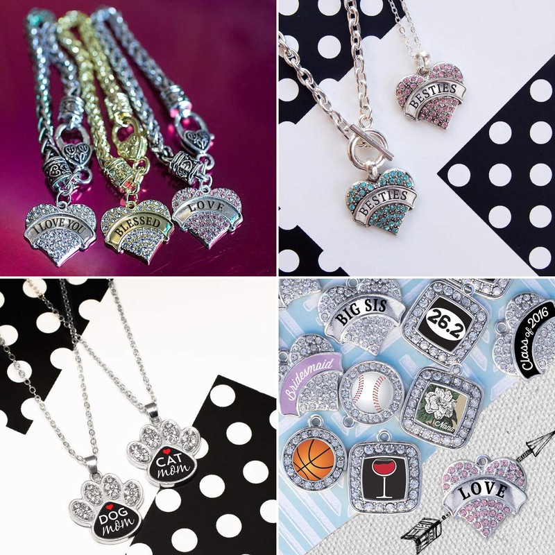 Inspired Silver - Heart Shaped Key Charm Ornament - Silver