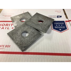 BMD (10) 1" x 3" x .250" Square Bearing Plate Washer Hot Dip Galvanized
