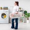 IRIS USA 50L Plastic Hip Hold Laundry Basket with Built-In