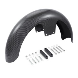 19 Inch Wrap Front Fender Motorcycle Front Mudguard for Harley Davidson Touring Electra Glide Road King Road Glide Road Street Glide, Carbon-Fiber-Like ABS Plastic