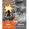 Mocomax Vertical Fire Pit Grate, Metal Portable Fire Place Log