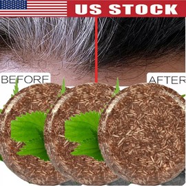 3X Hair Darkening Shampoo Bar Soap Grey Hair Reverse Organic Essence Conditioner