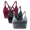 ANGOOL Women's Sports Bra Adjustable Shoulder Strap Sports Bustier Women's