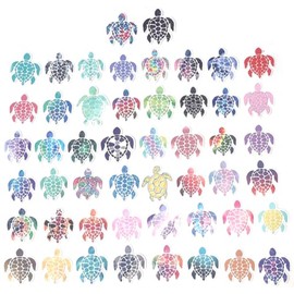Audiofan Sea Turtle Sticker PVC Weatherproof Waterproof Set of 50 Product Size (Large) 2.1 x 1.8 inches (53 x 46 mm) (Small) 2.4 x 2.0 inches (60 x 51 mm)