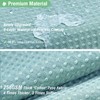 Dynamene Teal Fabric Shower Curtain for Bathroom - Waffle Weave