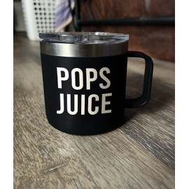 Pops Juice Tumbler (Laser Engraved) - 14Oz Tumbler For Father's Day Birthday Christmas - Travel Tumbler Gifts For Pops - Pops Tumbler - Pops To Be - Pops Gift