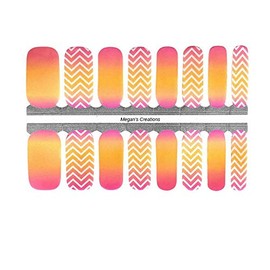 Pink Chevon Nail Polish Wraps - Nail Polish Strips
