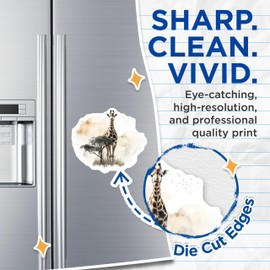 (2 Pack) Giraffe Safari Magnets - African Wildlife - Animal Refrigerator Magnets - 5" On Longest Side - for Cars, Fridges, Toolboxes - Made in USA - MAG3807