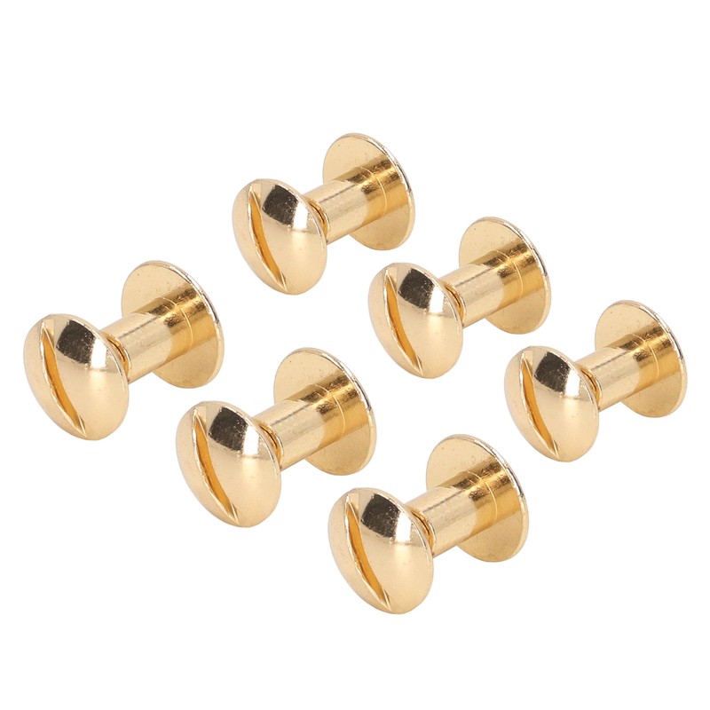 200 Sets Book Binding Screw Uniform Coating Curved Surfaces Brass