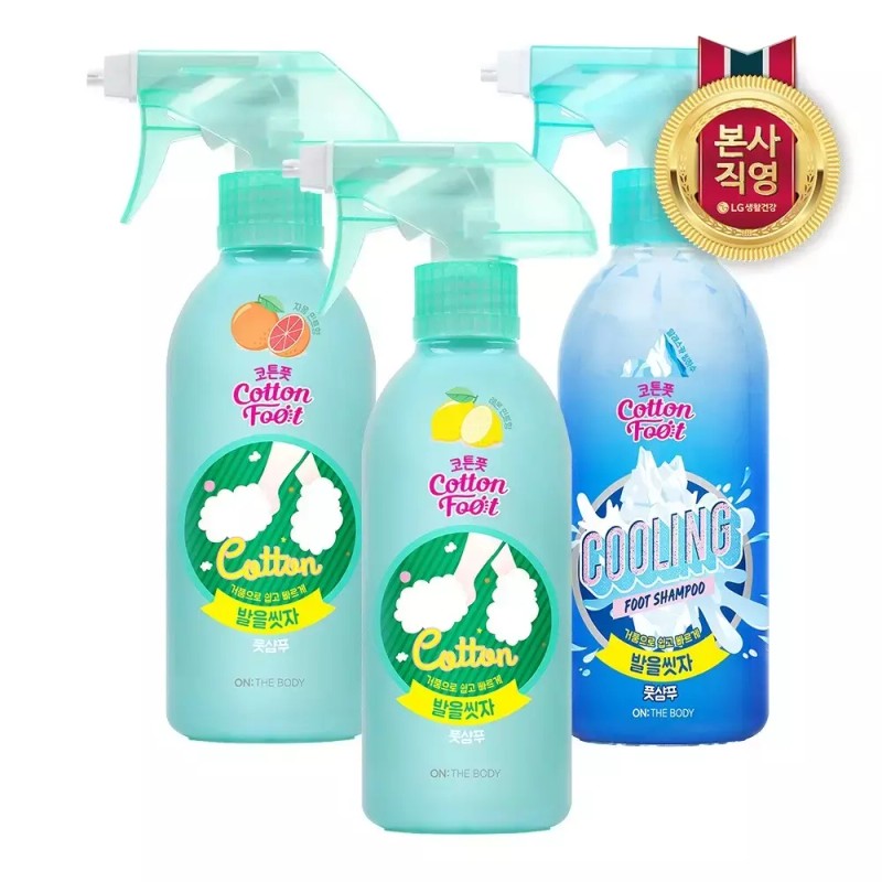 On The Body 온더바디 발을 씻자 코튼 풋샴푸 385ml x