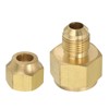 PATIKIL Brass Pipe Fitting, 1/2" G Female x 3/8" Flare