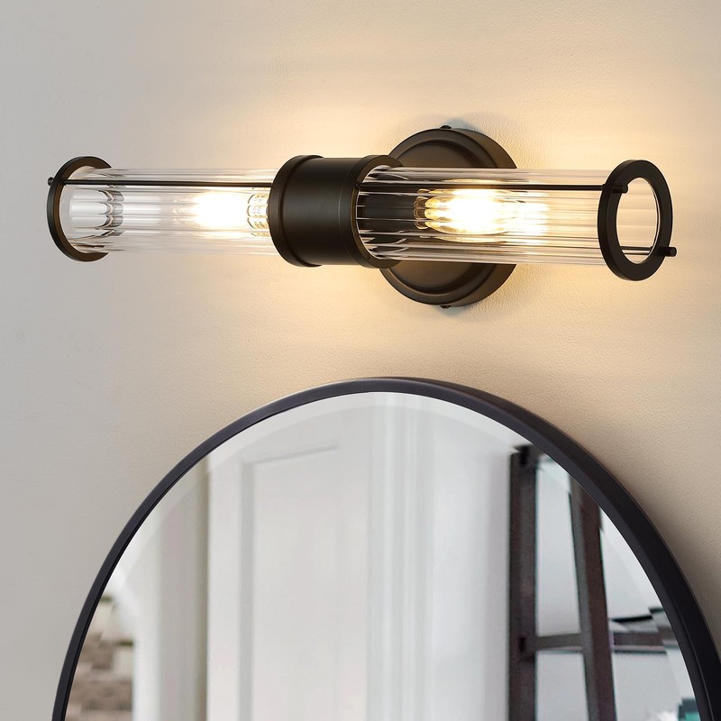 Linour Bathroom Sconce Wall Lighting - Black Bathroom Vanity Light