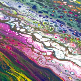 LM-Kreativ Pouring Fluid 500 ml Transparent for Canvas & Easel. For Casting Applications & Flow Techniques with Acrylic Paint. Suitable as Casting Paint for Puddle Pouring Dirty-Pouring Flip Cup