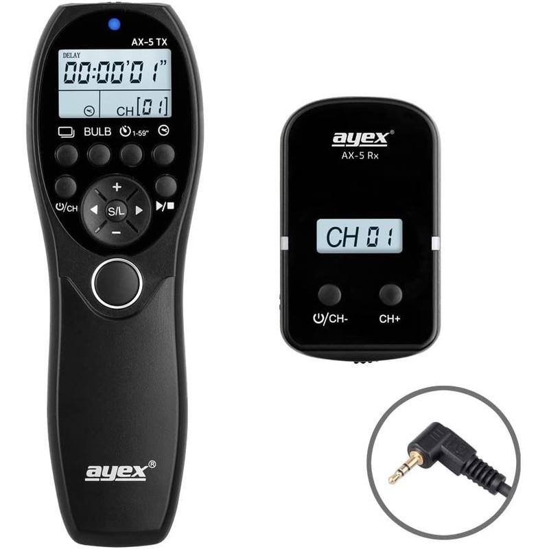 ayex AX-5 Wireless Timer Remote Control, Compatible with Canon (N3)