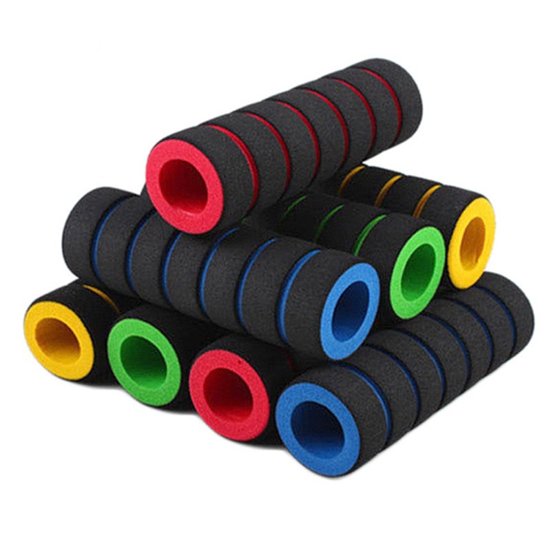 Psdndeww 2 Pairs Bicycle Handlebar Grips Lightweight Sponge Anti-Slip Bicycle