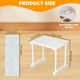 Axinost Divider for Wardrobes, Under Sink Shelf, Wardrobes for Stackable Organiser, Plant Stand, Under Cabinet Shelf, Dishwasher Shelf, Worktop Surface (12.2 x 9.45 x 11.81)