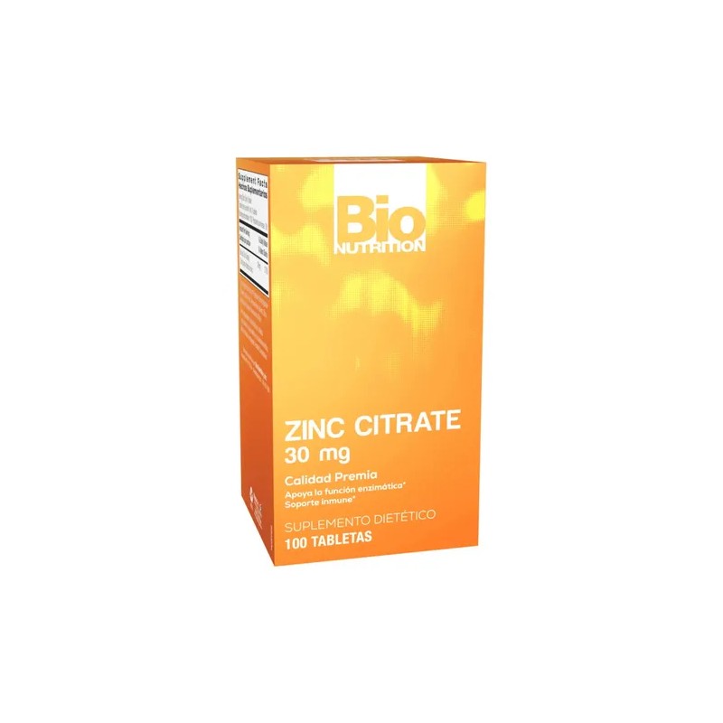 Citrato De Zinc 30mg 100 tabletas Bio Nutrition