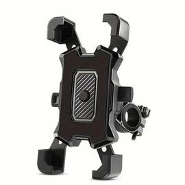 Motorcycle Phone Mount with Auto Lock – Anti-Shake Bike Phone Holder, Handlebar Cradle Compatible with 4.7"-6.8" Phones