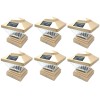 Relightable 6-Pack Copper Color Square Solar Light Post Cap 4x4