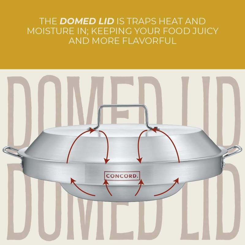 CONCORD Stainless Steel 3 Piece 22" Comal Cookware Set. Comales