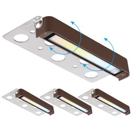 LEONLITE 5CCT 7 Inch LED Hardscape Lighting Swivel, 2200K/2700K/3000K/4000K/5000K Selectable, Retaining Wall Light, 12V AC/DC, 4.5W, Low Voltage Hardscape, Hardscape Paver Light, ETL Listed, Pack of 4