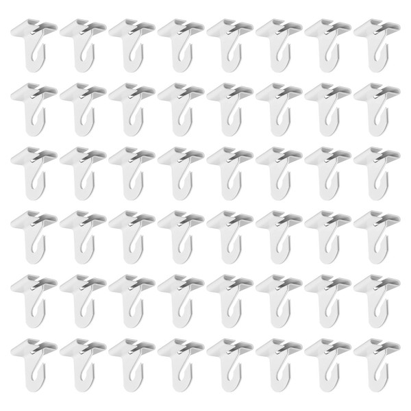 HARFINGTON 100 Pair Drop Ceiling Hooks 1" W Metal T-Bar