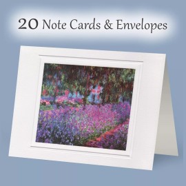 The Gallery Collection Set of 20 Monet Fine Art Note Cards & Envelopes,"The Artist's Garden at Giverny"