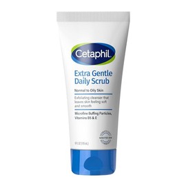 Cetaphil Lavado facial exfoliante, exfoliante facial diario extra suave, exfolia y limpia suavemente, para todo tipo de piel, no irrita e hipoalergéni