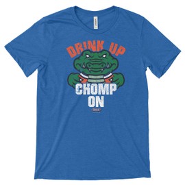 Smack Apparel Florida Football Fans. Drink Up Chomp On. Royal T-Shirt (Sm-5X)