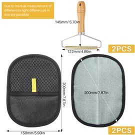 GZqiancang 4-Teiliges Set Tierhaarentferner Handschuh und Tierhaarentferner,Wiederverwendbar Fell Magnet Handschuh für Katzen und Hunde Sie Tierhaare von Kleidung, Möbeln