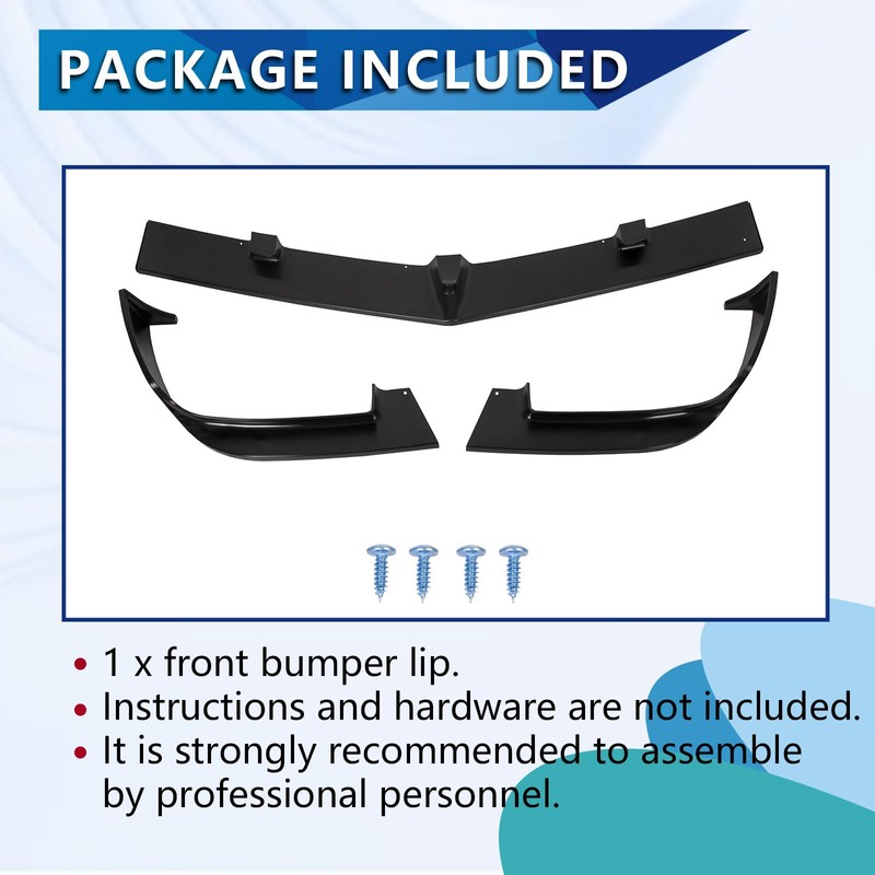 ECOTRIC Front Bumper Lip Compatible with 2010-2013 Camaro V8 SS