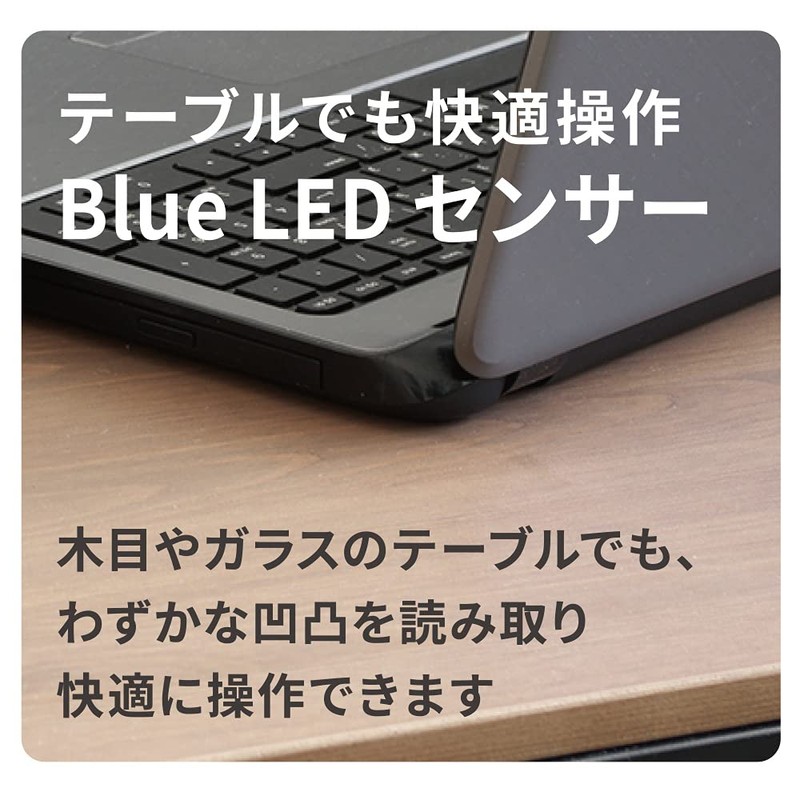 Ohm Electric PC-SMW21BS5LR-W 01-3983 OHM Silent Wireless Mouse BlueLED Large