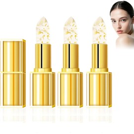 Lápiz Labial Cambiante de Color,Barra Labios Hidratante A Prueba Transferencia con Brillo Brillante para Mujer,Long Lasting 24 Hours Moisturizing Glossy Shine Lip Gloss,Transparente A Rosa Natural (3PCS)